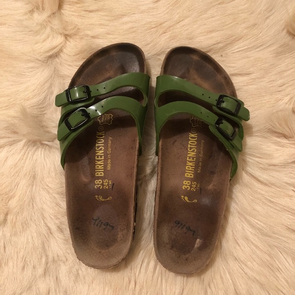 Birkenstock Shoes - Birkenstocks olive green